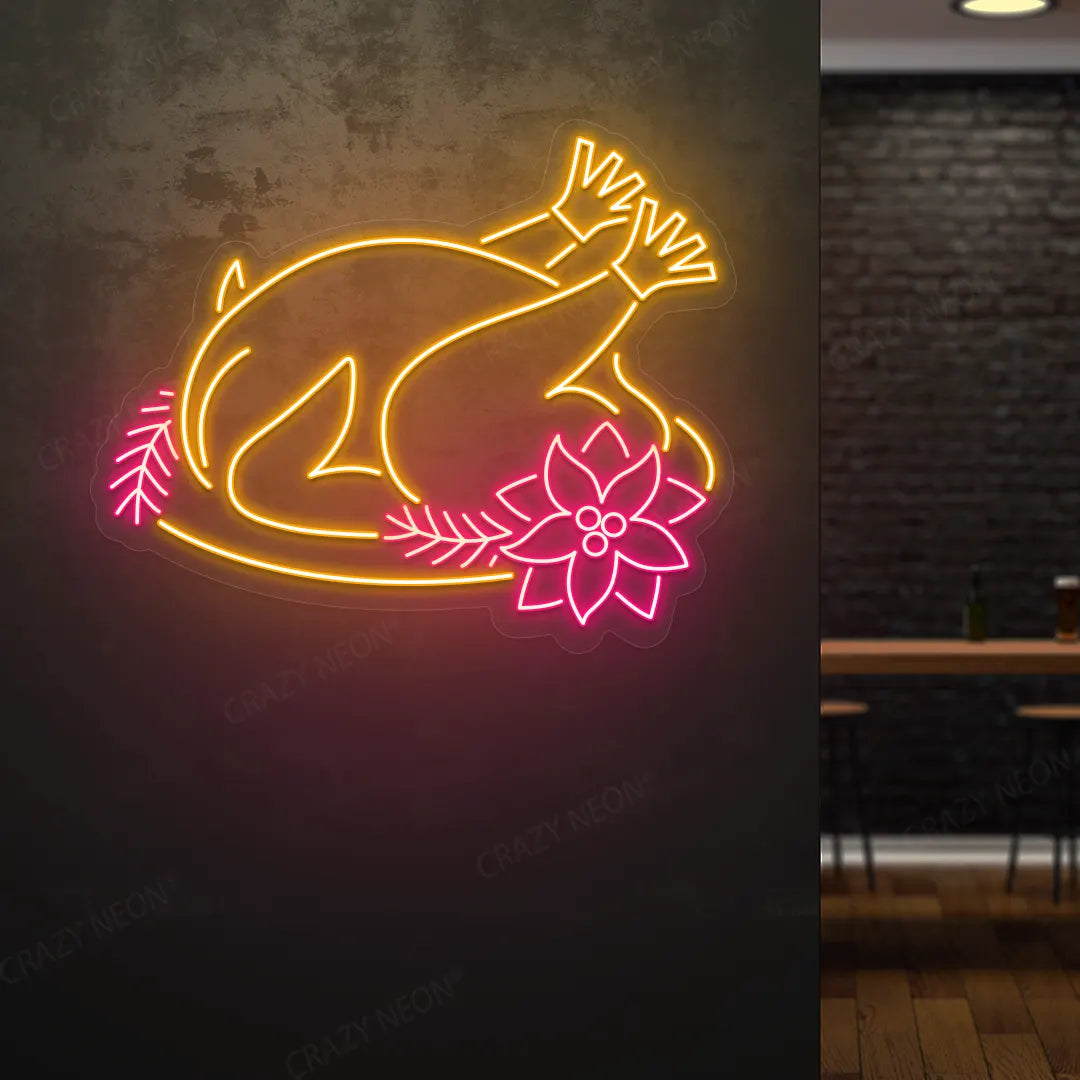 Festive Turkey Neon Sign