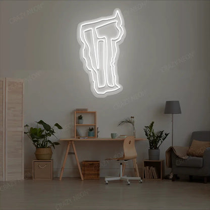 VERMONT Map Neon Sign