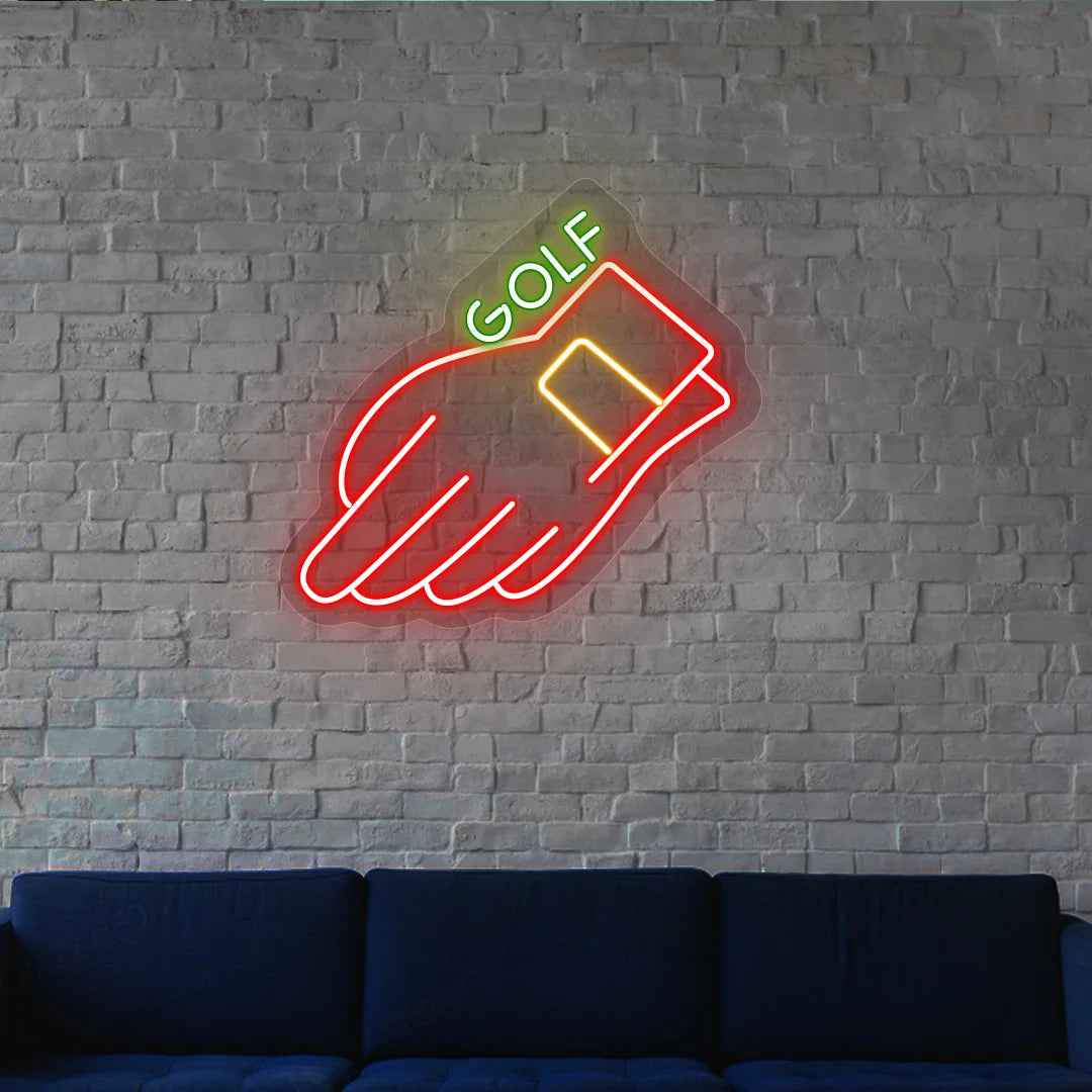 Hand Golf Neon Sign