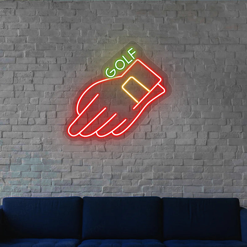 Hand Golf Neon Sign