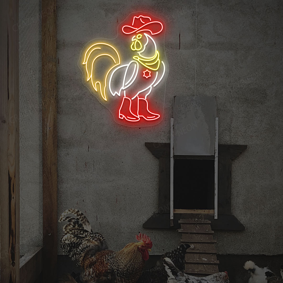 Sheriff Rooster Neon Sign  434 Reviews