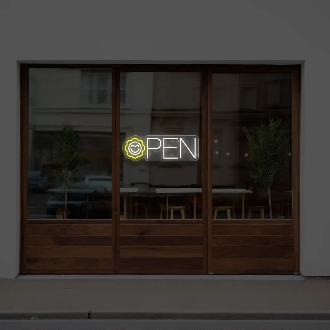 Flower Open Neon Sign