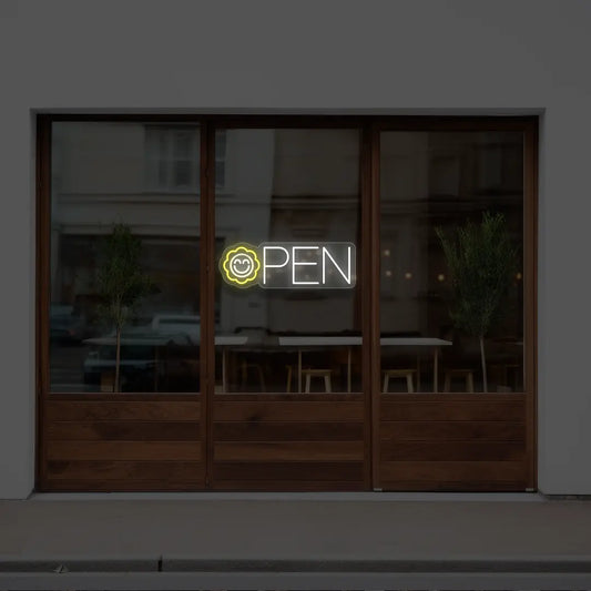 Flower Open Neon Sign