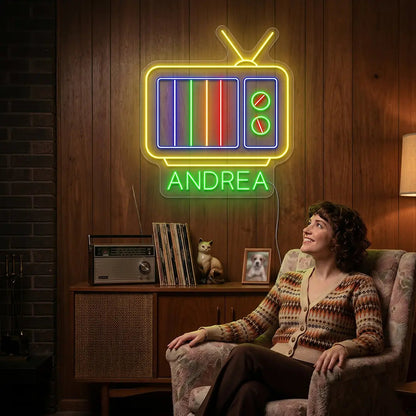 Tele-Box Vintage Neon Sign