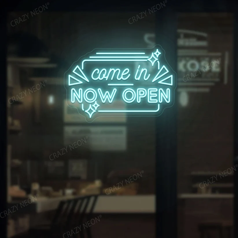 Come in Now Open Neon Sign