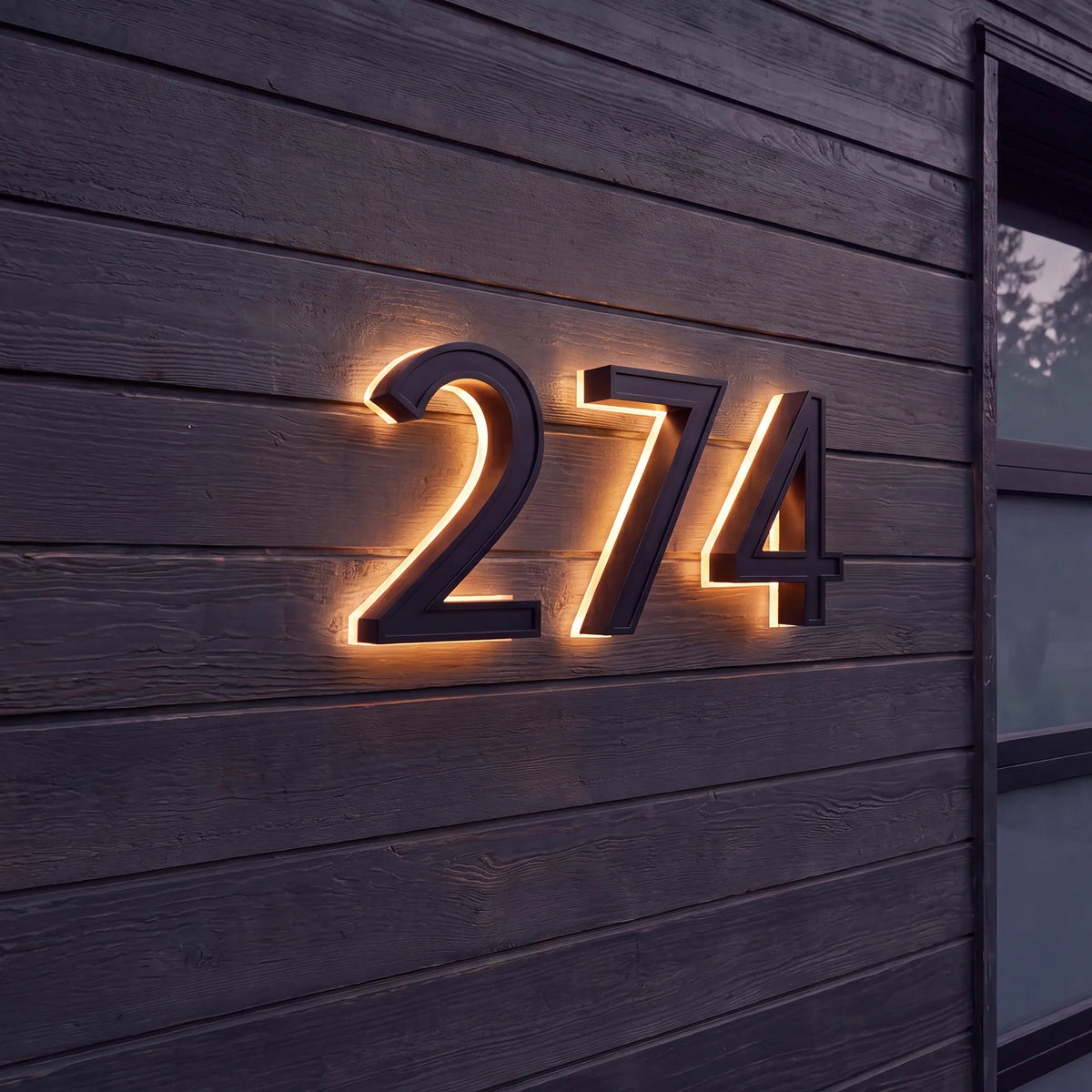 Solar House Number Light – Self-Charging, No Wiring