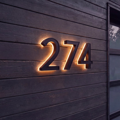 Solar House Number Light – Self-Charging, No Wiring