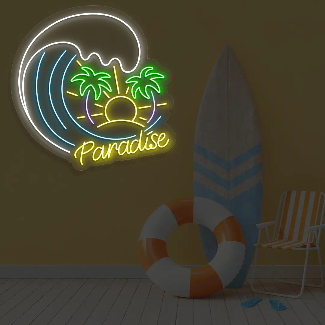 Paradise Beach Neon Sign