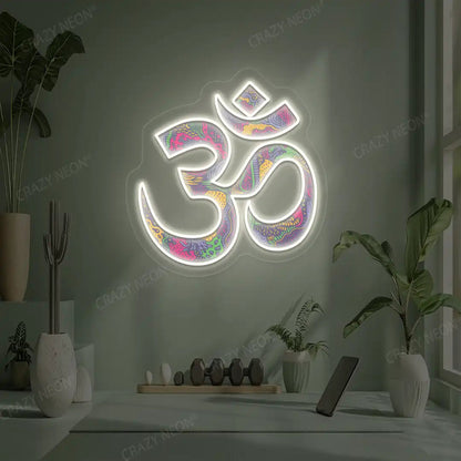 Psychedelic OM Neon Artwork Sign