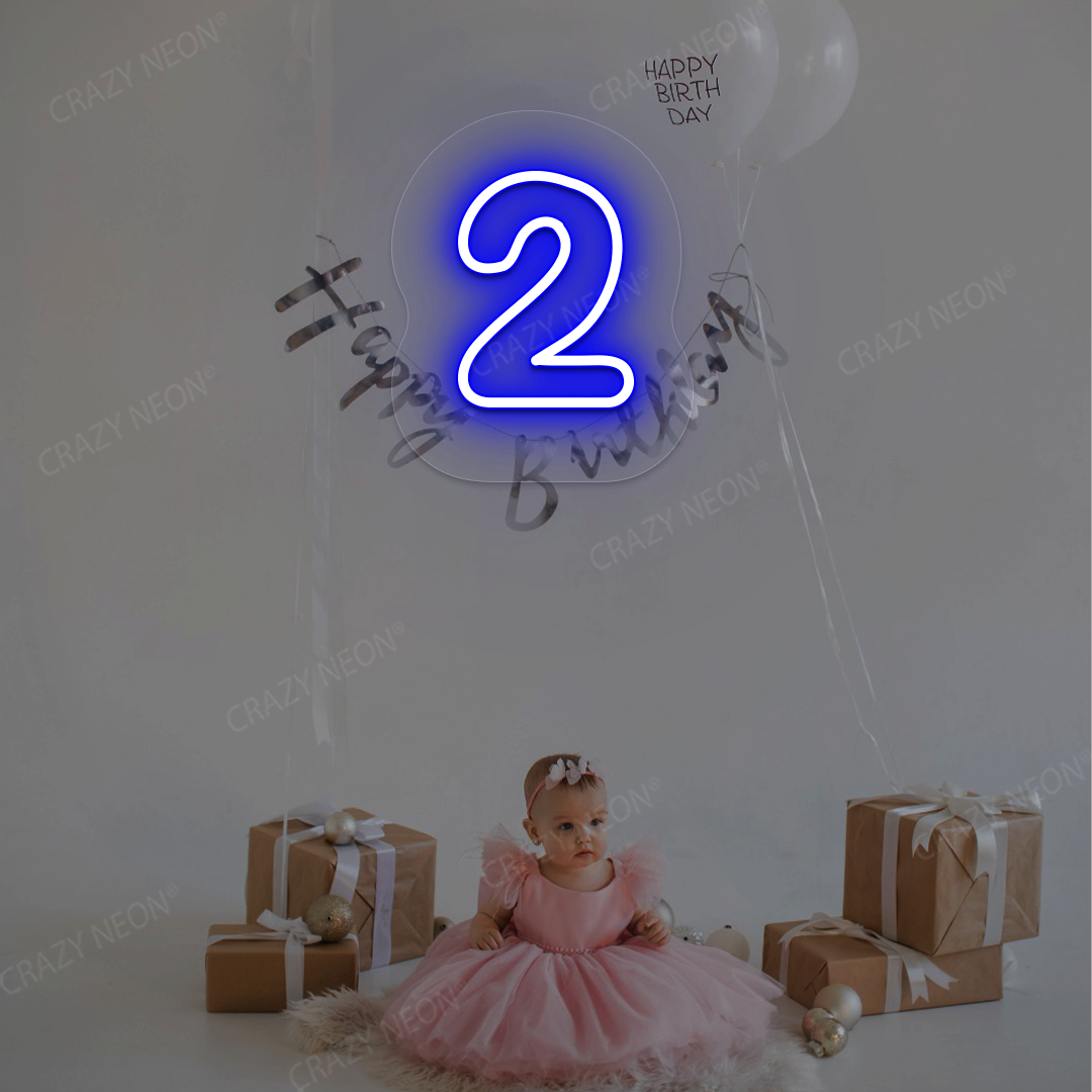 Number 2 Neon Sign