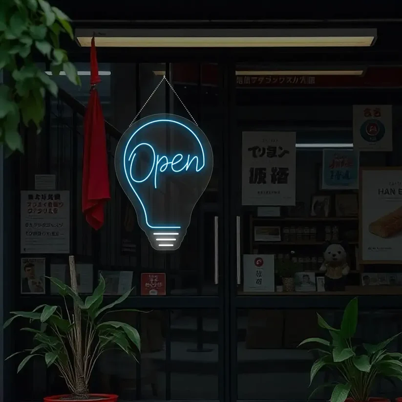Bulb Open Neon Sign