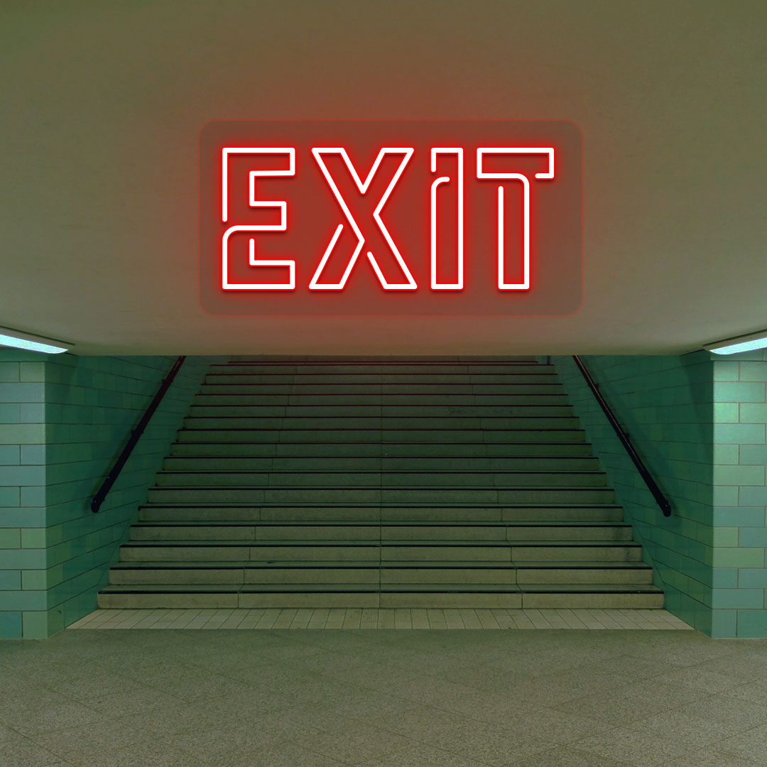 Exit Neon Sign