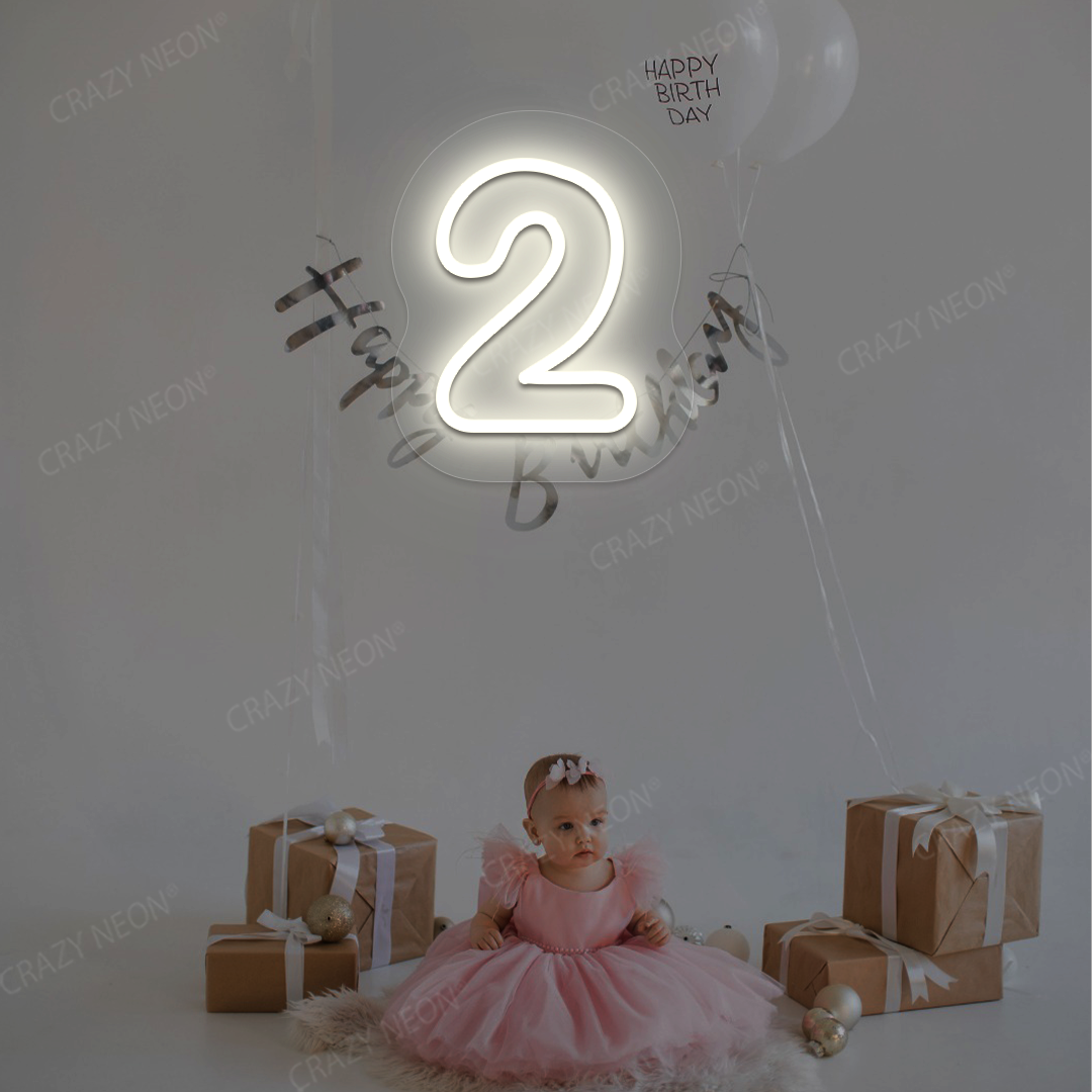 Number 2 Neon Sign