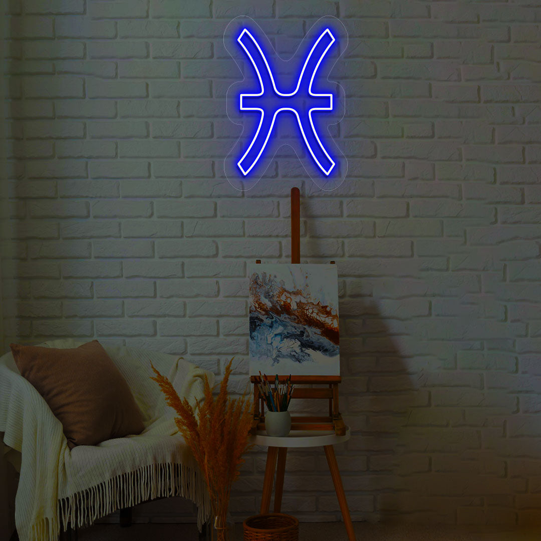 Pisces Zodiac Neon Sign
