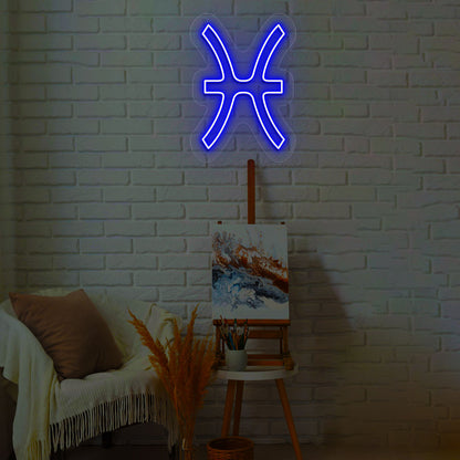 Pisces Zodiac Neon Sign