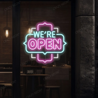 We Are Open Neon Sign -Multicolor