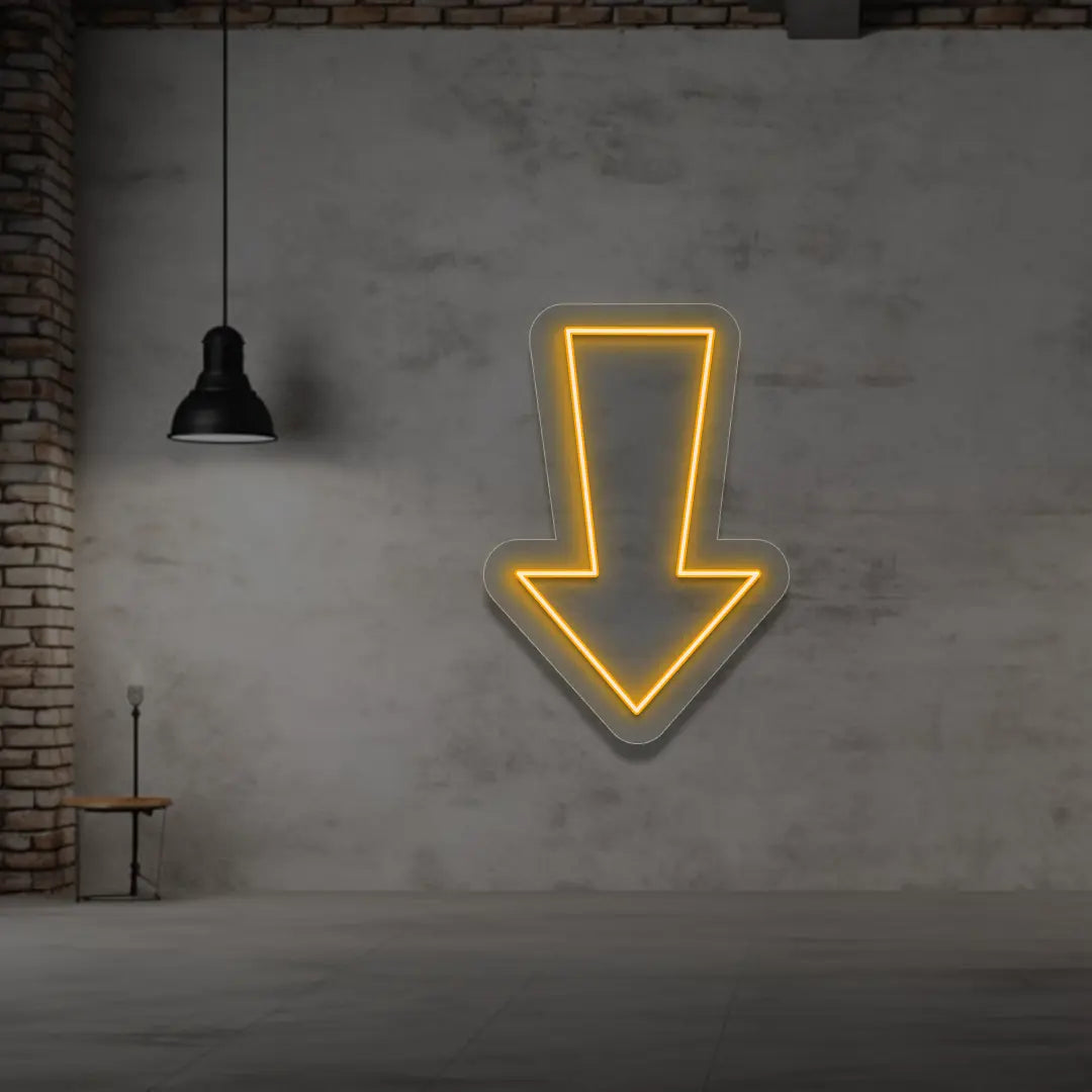Down Arrow Neon Sign