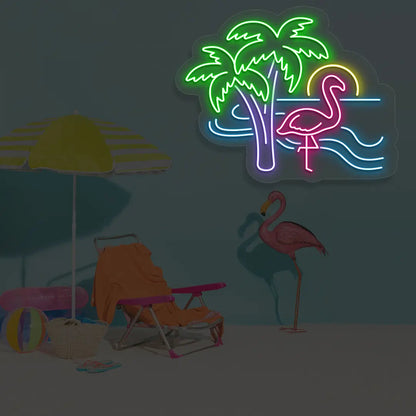 Tropical Flamingo Neon Sign