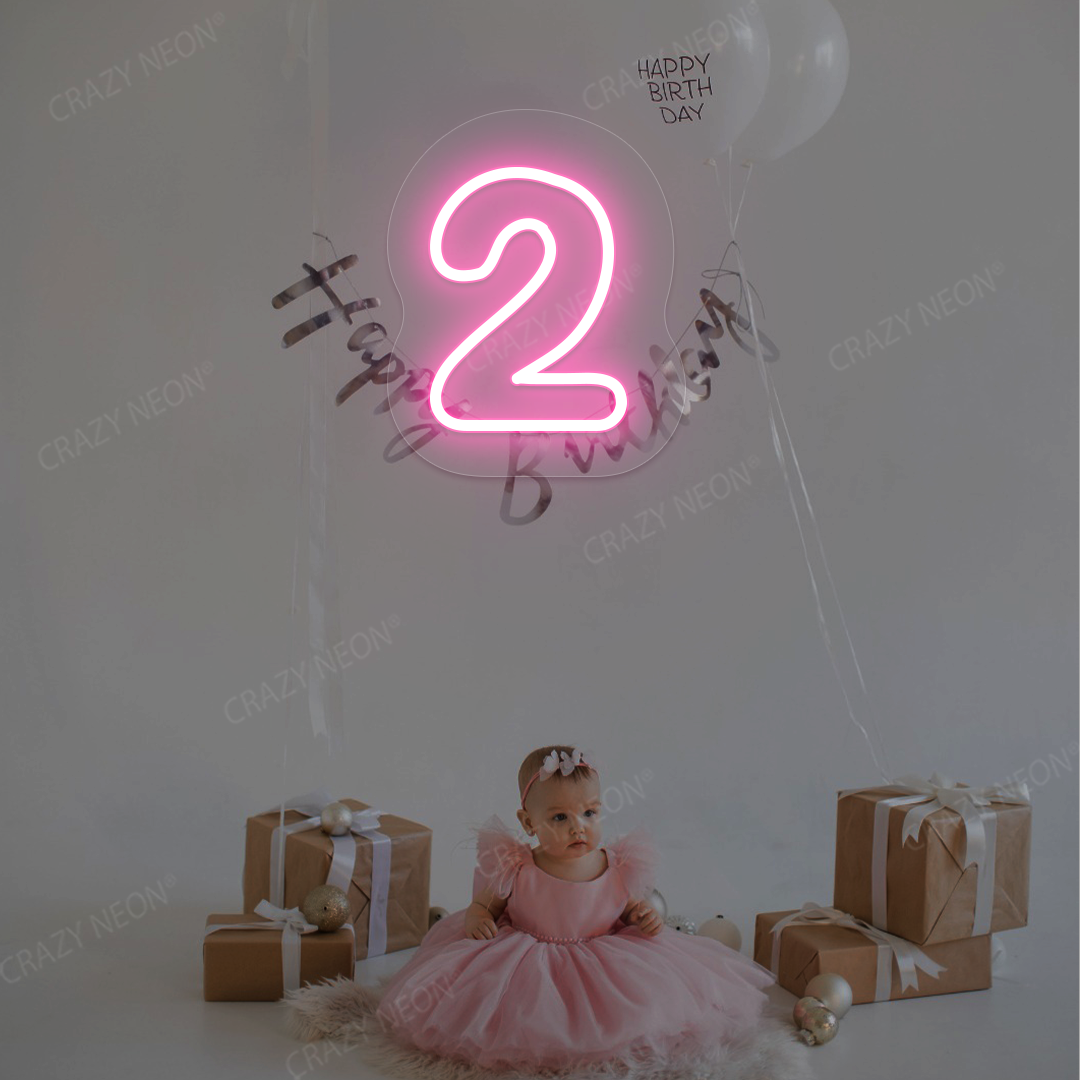 Number 2 Neon Sign