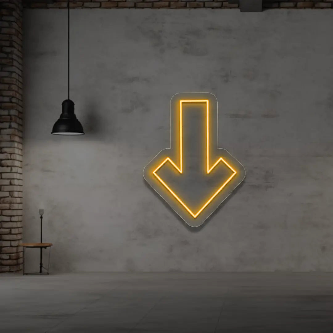 Down Arrow Neon Sign