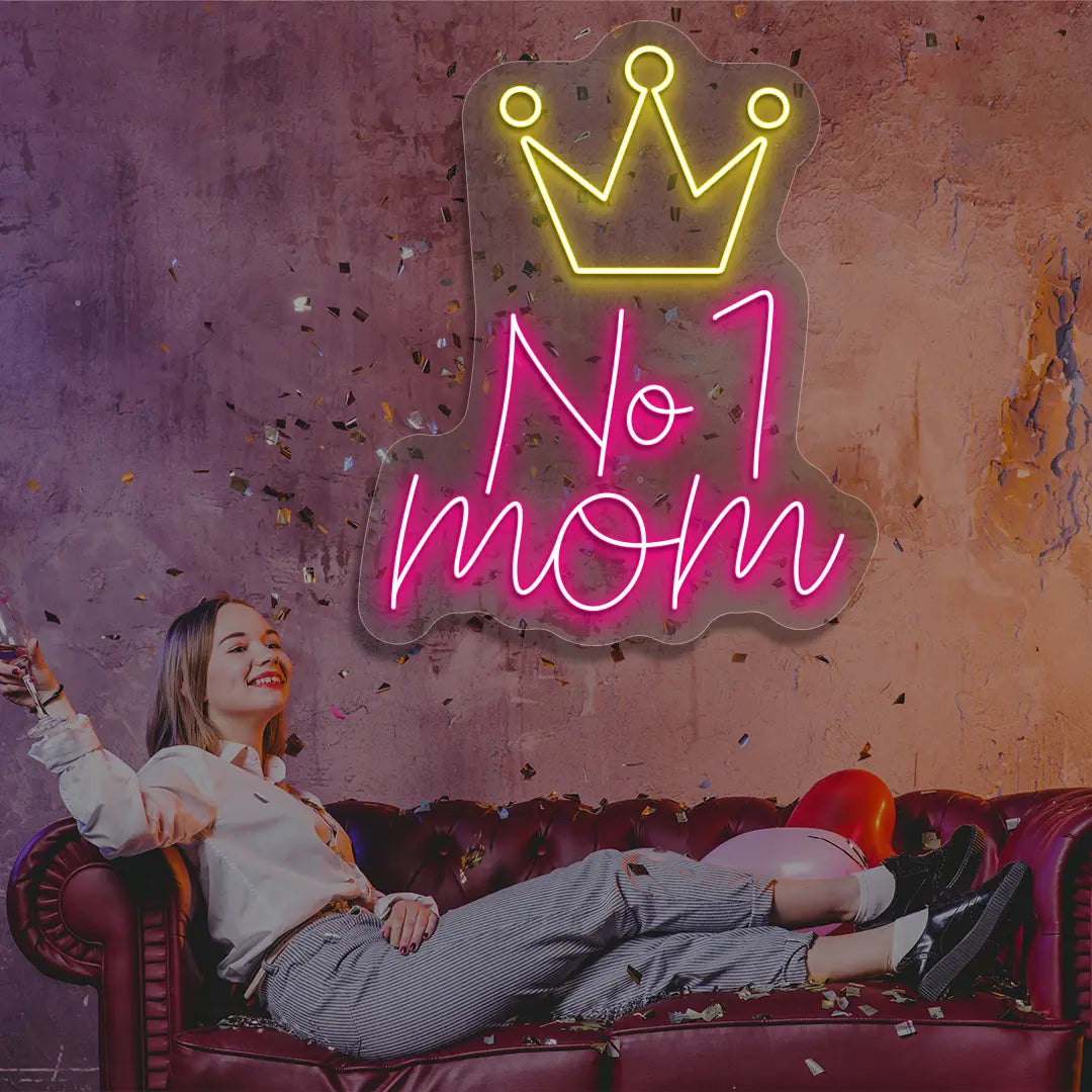 No.1 Mom Crown Neon Sign