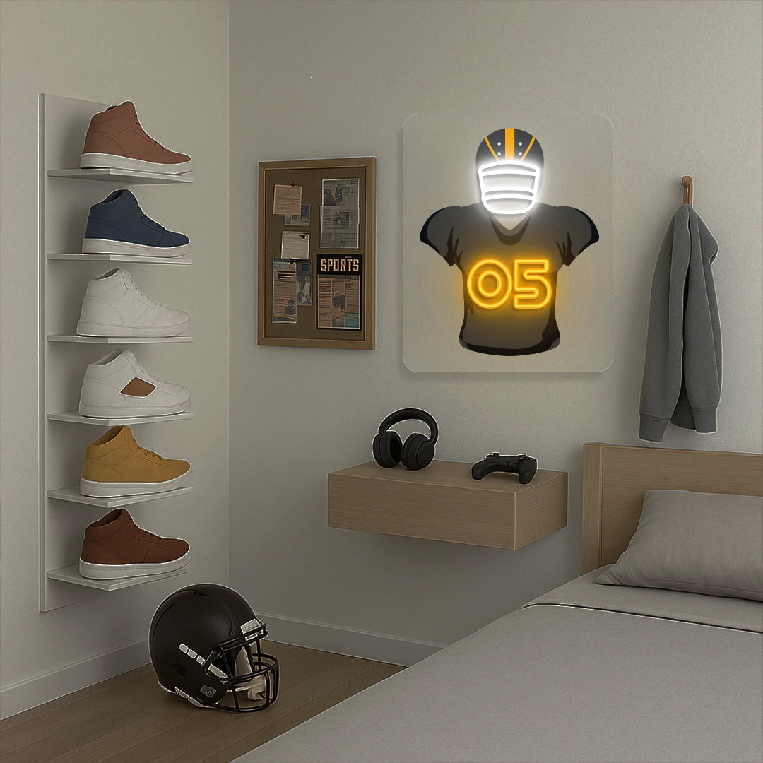 CIN Jersey Football Neon Artwork Sign
