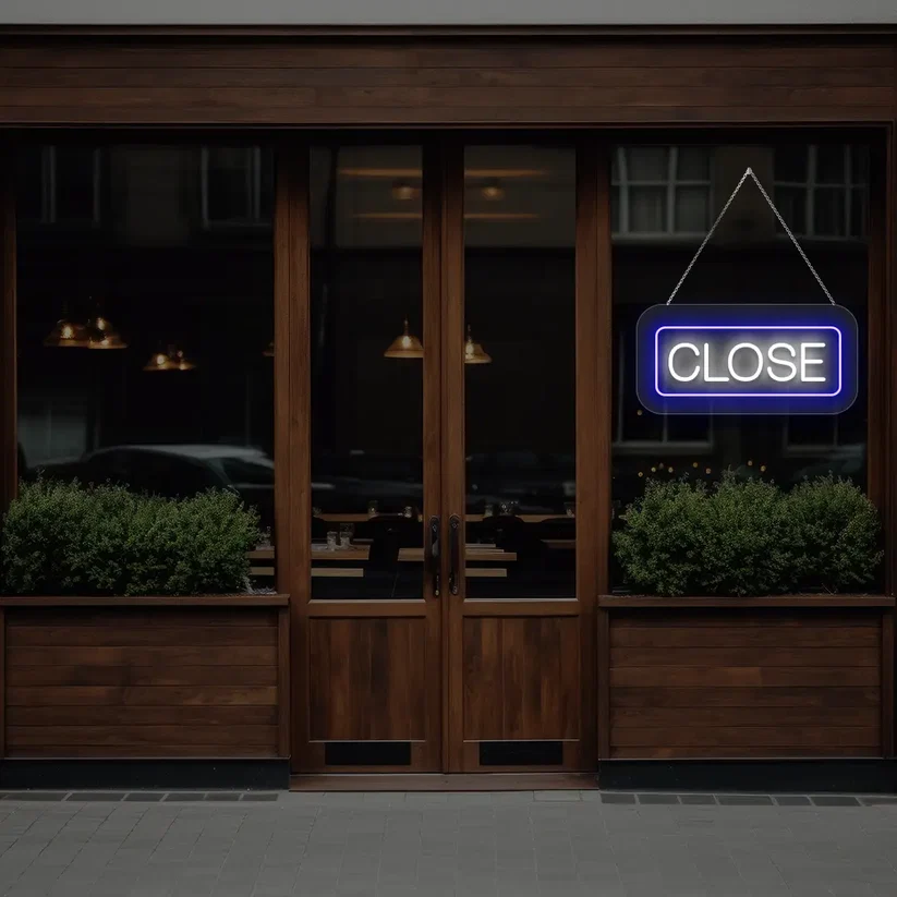 Horizontal Close Neon Sign
