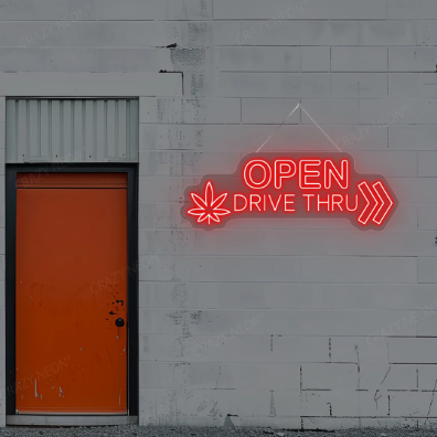 Drive Thru Open LED Neon Sign