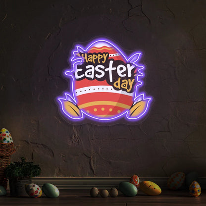 Happy Easter Day Egg Neon Artwork Sign