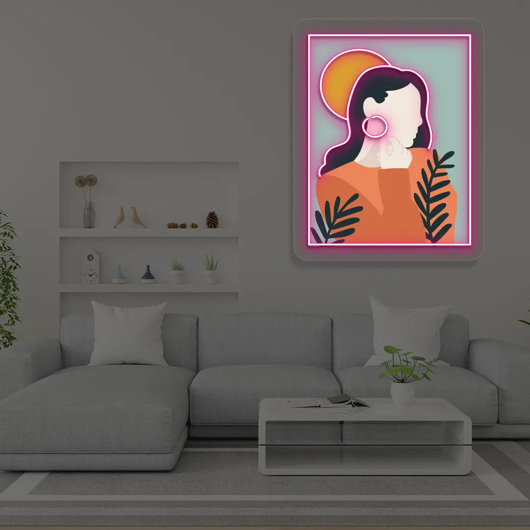 Calm Aura Abstract Neon Artwork Sign