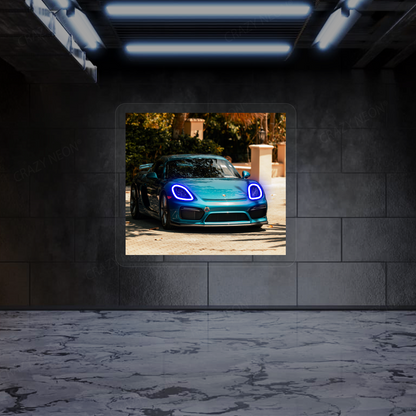 718 Cayman GT4 Neon Artwork Sign