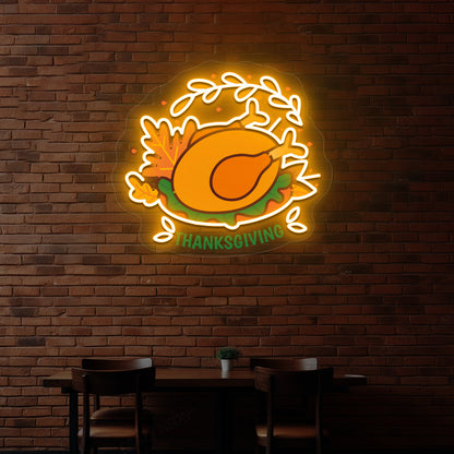 Thanksgiving Roast Turkey Neon Sign