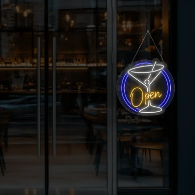 Cocktail Open Neon Sign