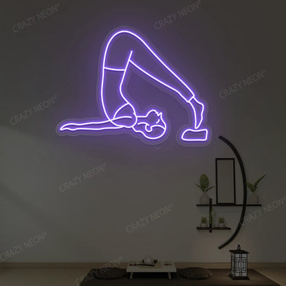 Halasana Yoga Neon Sign