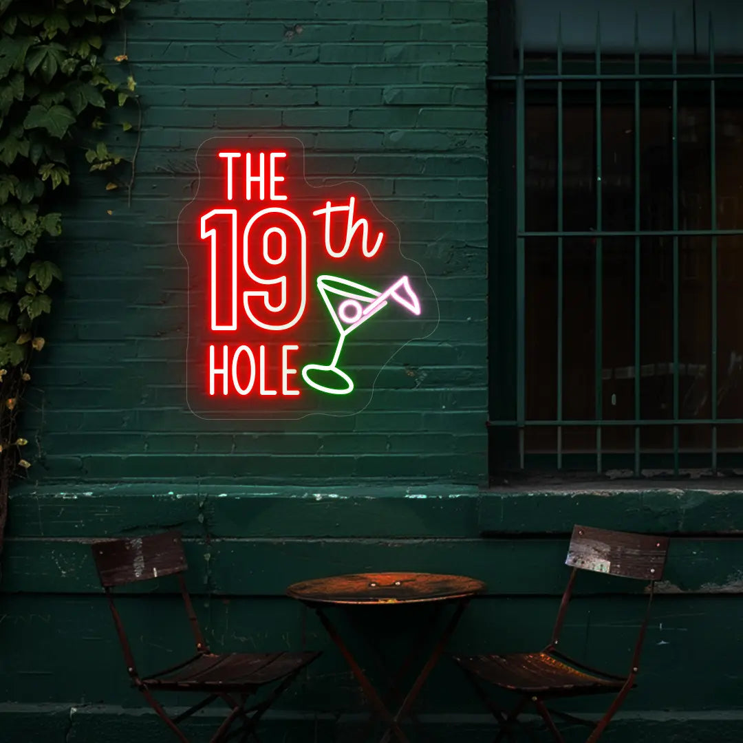 The 19th Hole Golf Neon Sign