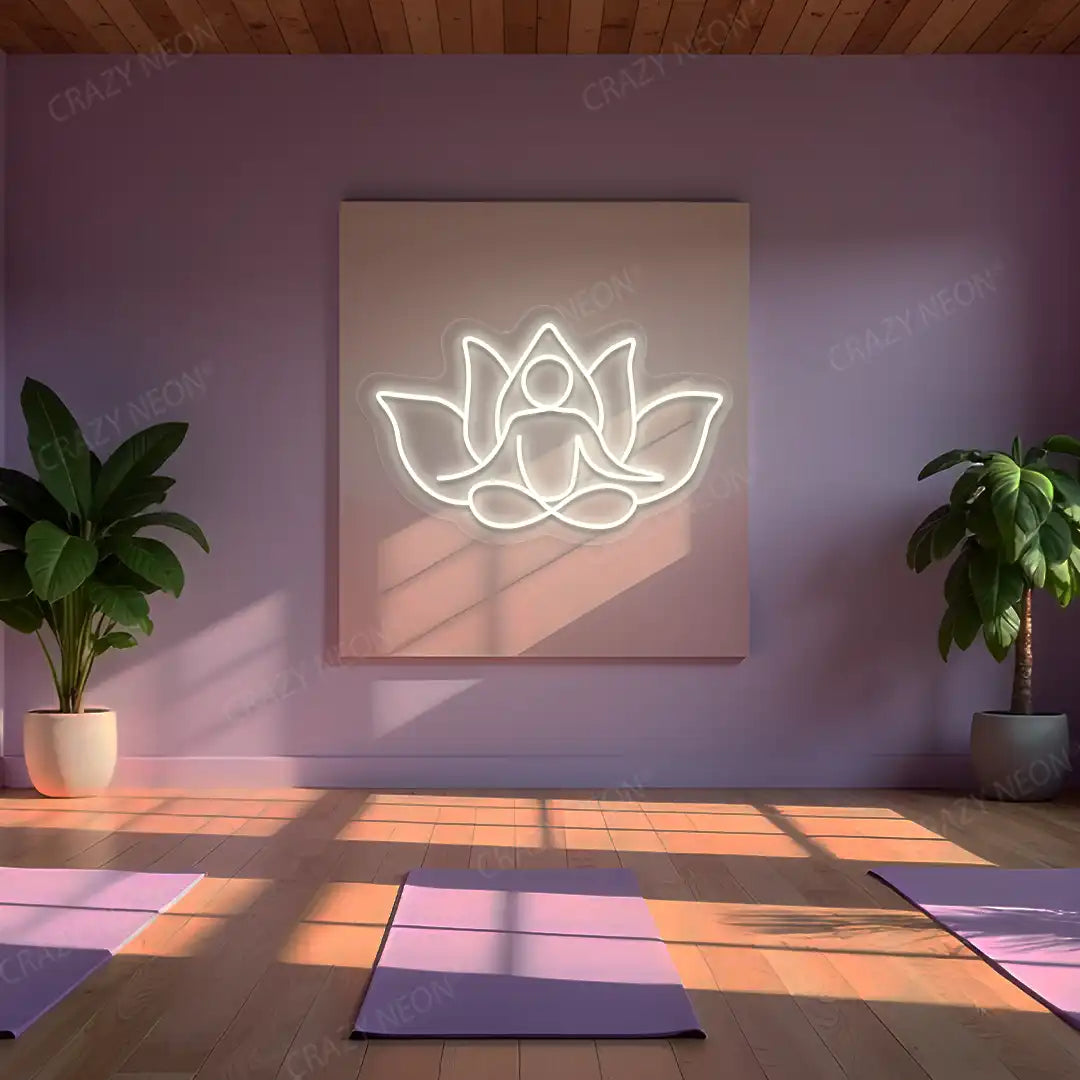 Lotus Meditation Neon Sign