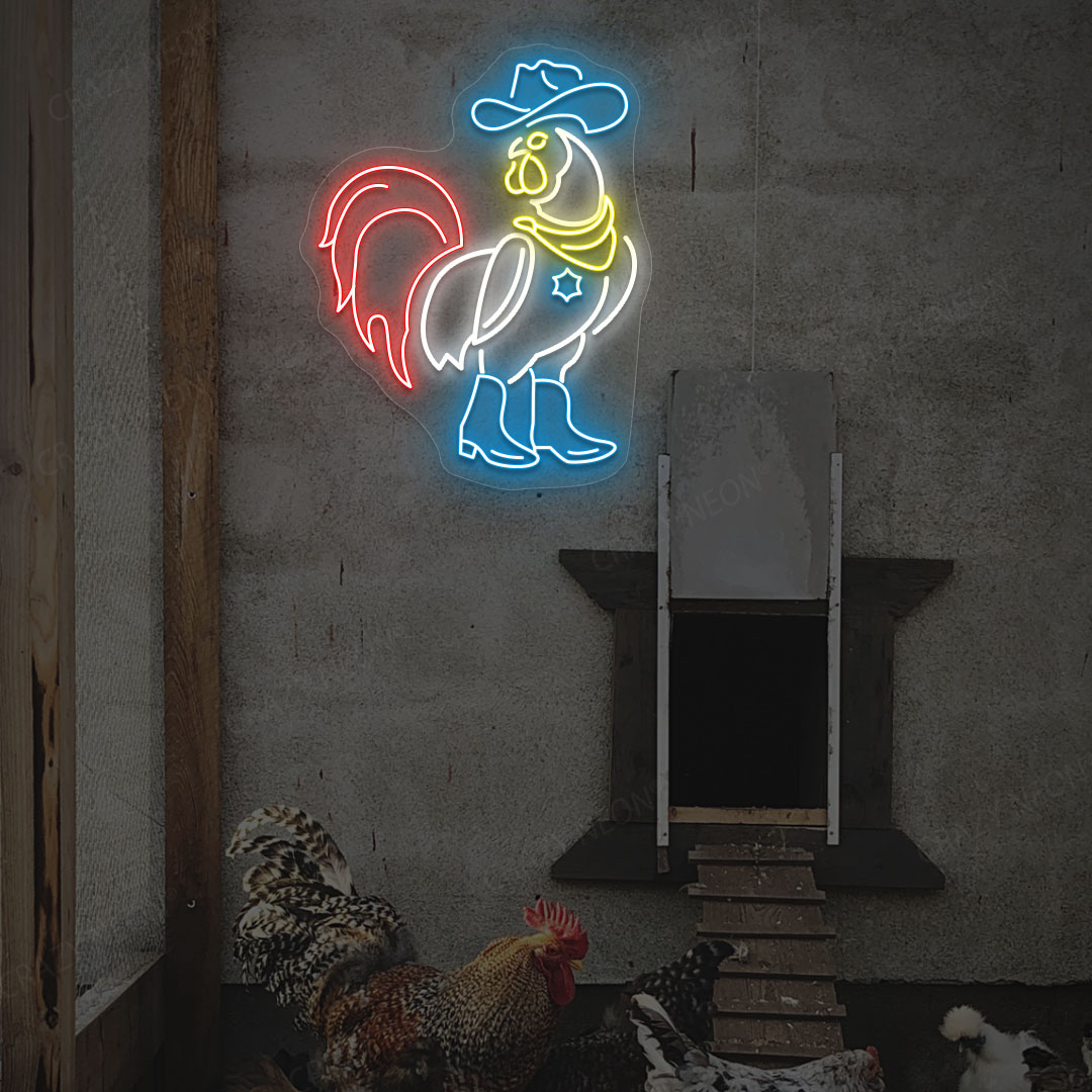 Sheriff Rooster Neon Sign  434 Reviews