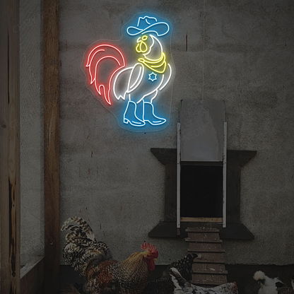 Sheriff Rooster Neon Sign  434 Reviews