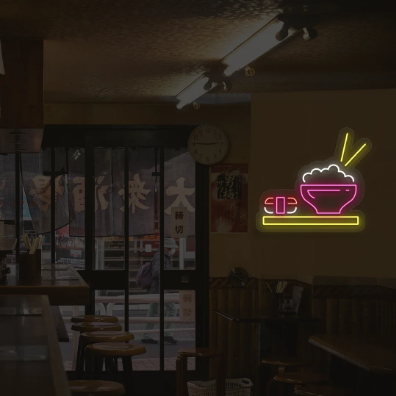 Sushi & Rice Bowl Neon Sign