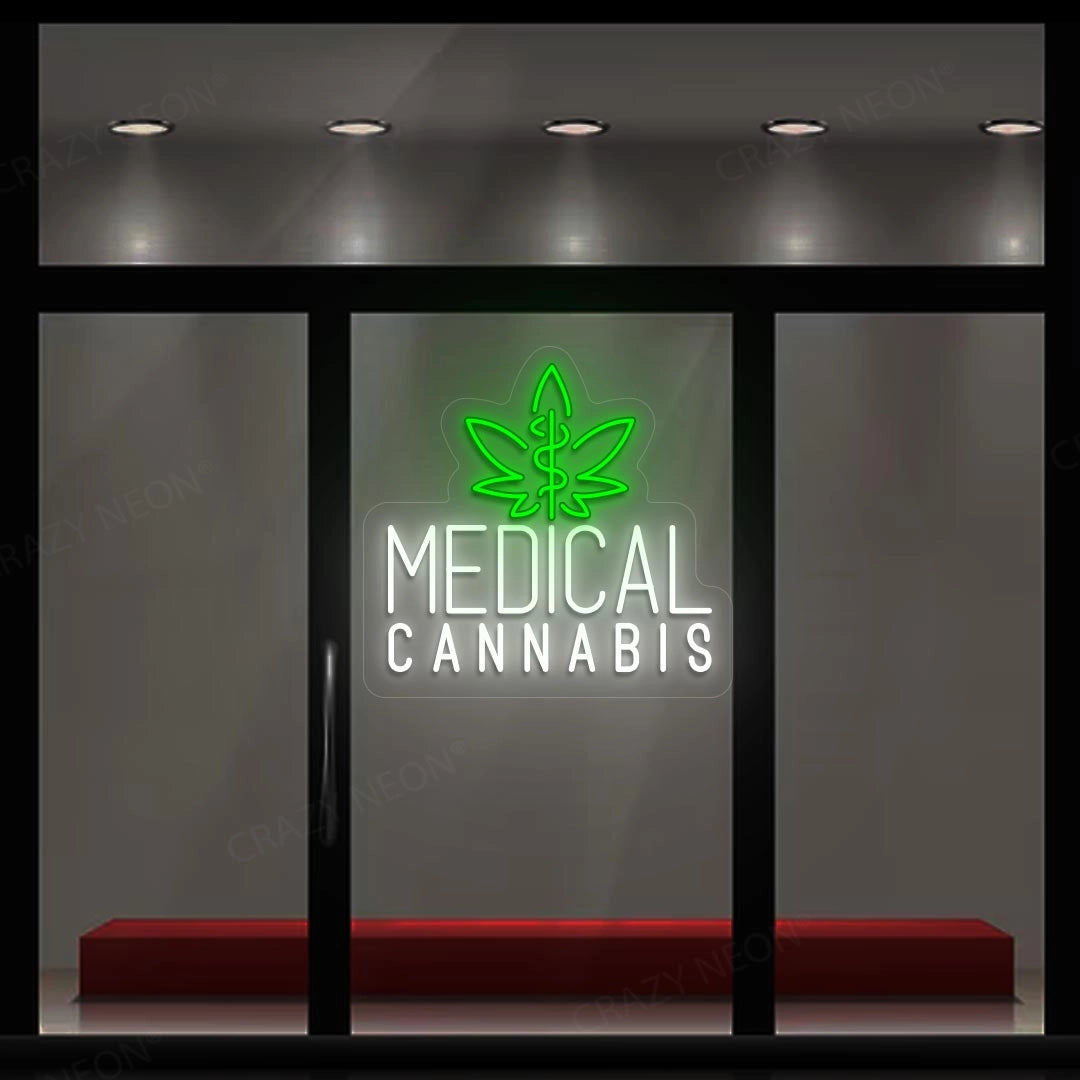 Medical Cannabis Leaf Neon Sign
