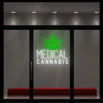 Medical Cannabis Leaf Neon Sign