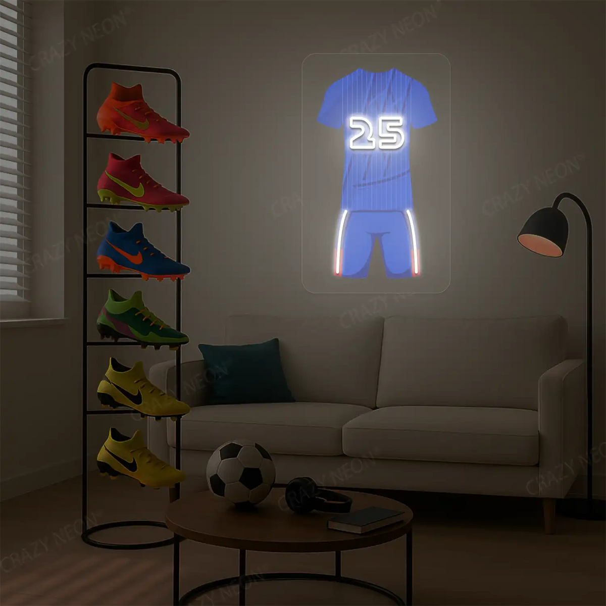 CHE Jersey Football Neon Artwork Sign