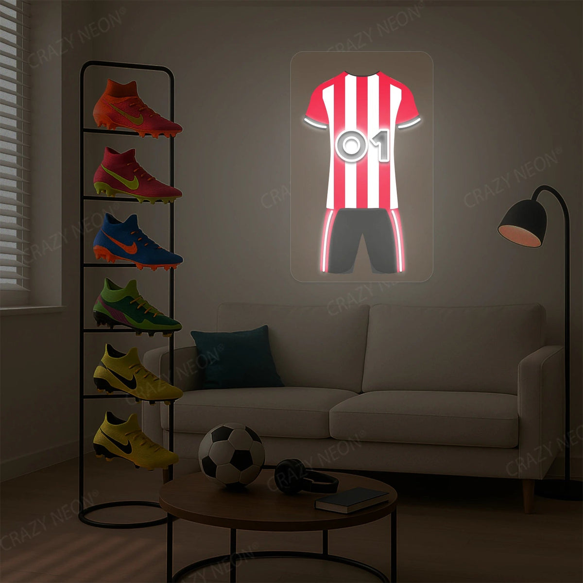 SUN Jersey Football Neon Artwork Sign