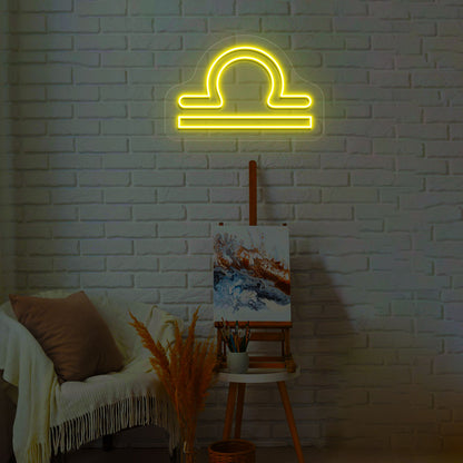 Libra Zodiac Neon Sign
