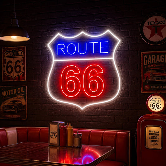 Route 66 Vintage Neon Sign