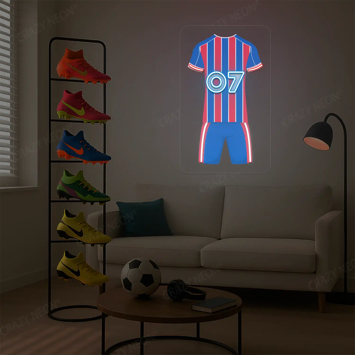 CRY Jersey Football Neon Artwork Sign