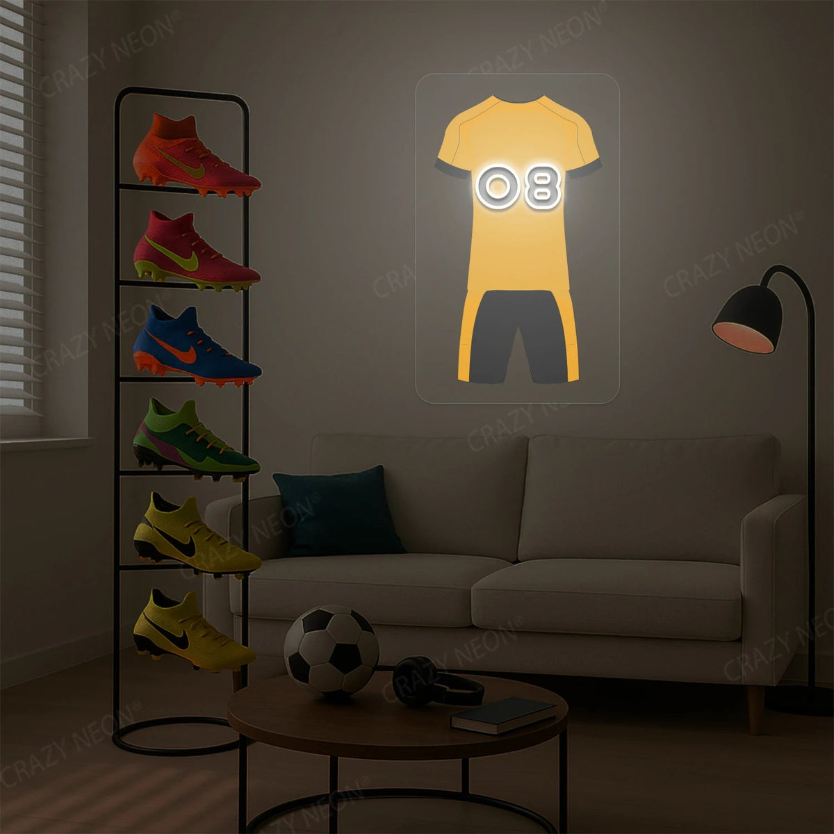 WOL Jersey Football Neon Artwork Sign