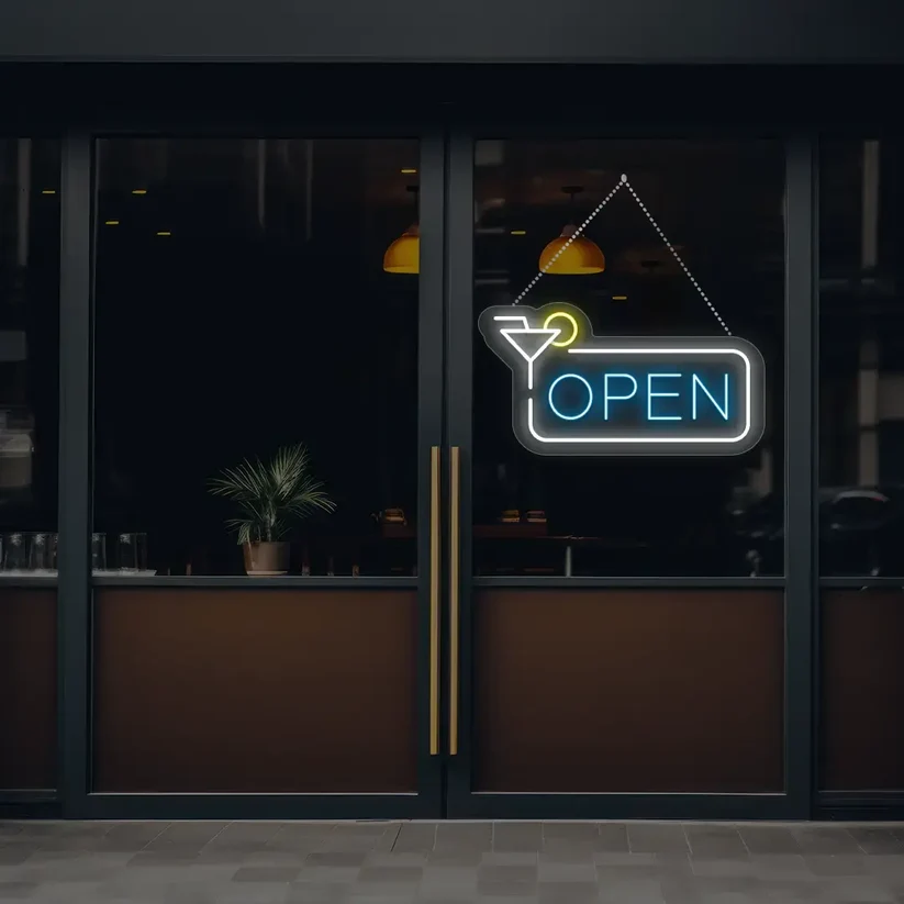 Martini Open Neon Sign