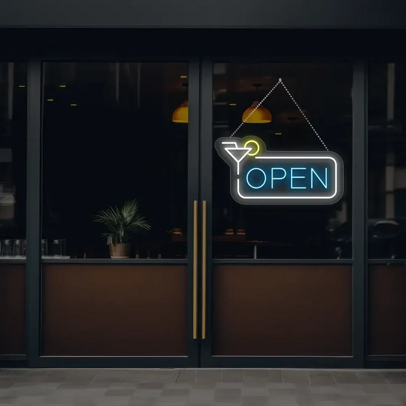 Martini Open Neon Sign