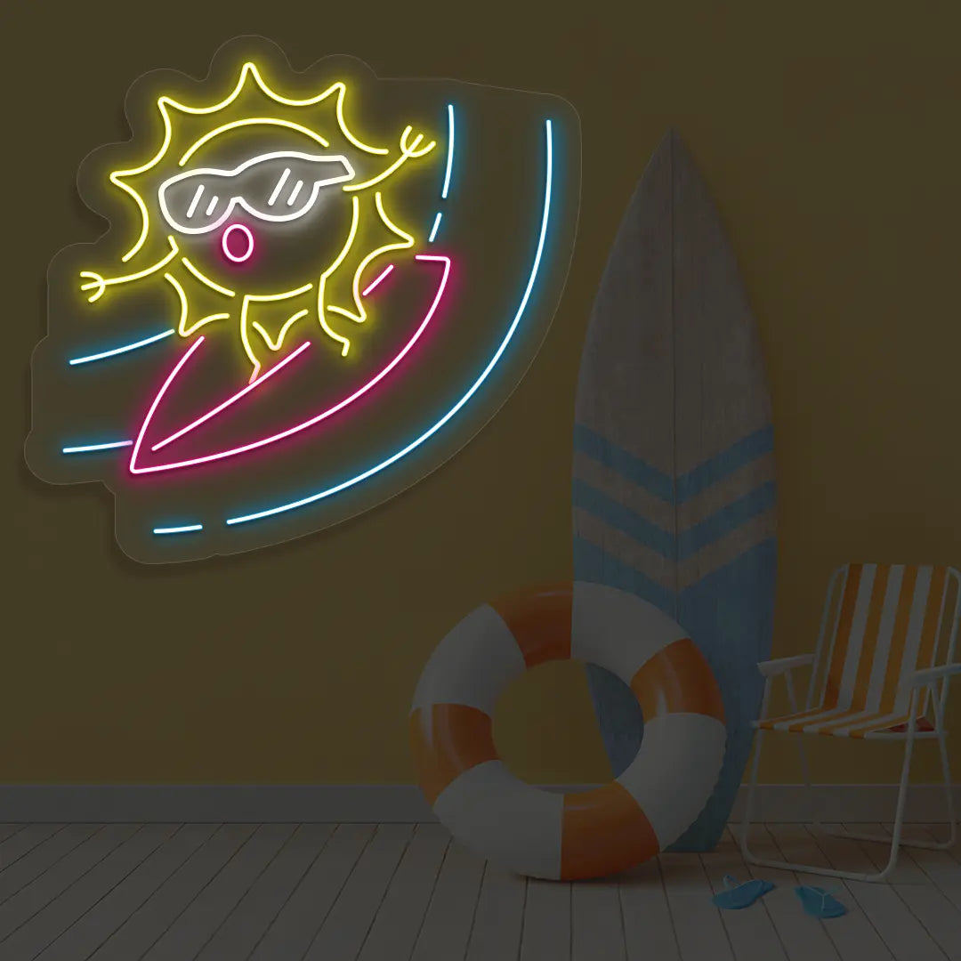 Sunny Surfer Neon Sign